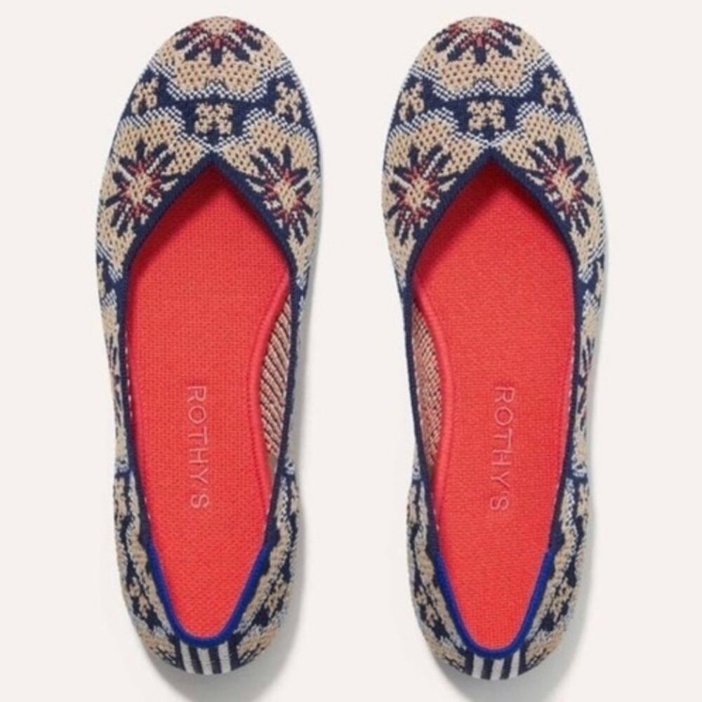 Rothy's sapphire burst retired round toe size 9.5 Women's flat Shoes - Picture 10 of 10